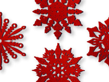 Intra απο ξύλο plywood 3mm-4mm πάχος – Χριστουγεννιάτικο στολίδι χιονονιφάδας 2 στρώσεων Δίασταση 20x20 cm INTRAFABR-50593801 - Image 2