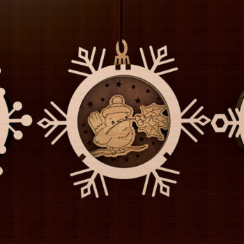 Intra απο ξύλο plywood 3mm-4mm πάχος – Χριστουγεννιάτικα στολίδια νιφάδα χιονιού κομμένο αρχείο Δίασταση  20x20 cm INTRAFABR-109256886 - Image 3