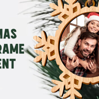 Intra απο ξύλο plywood 3mm-4mm πάχος – Νιφάδα χιονιού. Χριστουγεννιάτικη κορνίζα λέιζερ Δίασταση  20x20 cm INTRAFABR-81913394 - Image 1