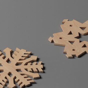 Intra απο ξύλο plywood 3mm-4mm πάχος – Σετ σουβέρ Snowflake / Xmas Laser Decor Δίασταση  20x20 cm INTRAFABR-44666265 - Image 5