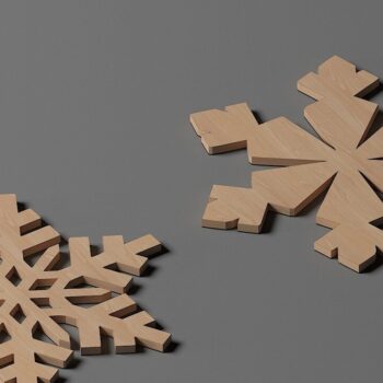 Intra απο ξύλο plywood 3mm-4mm πάχος – Σετ σουβέρ Snowflake / Xmas Laser Decor Δίασταση  20x20 cm INTRAFABR-44666265 - Image 6