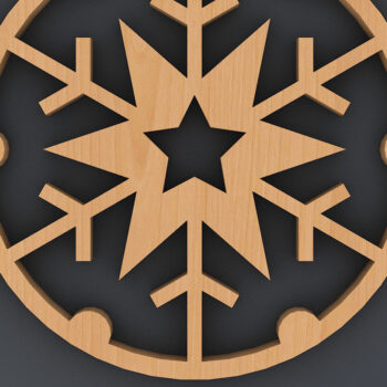 Intra απο ξύλο plywood 3mm-4mm πάχος – Snowflake Coasters Bundle and Box 108 Δίασταση  20x20 cm INTRAFABR-60959408 - Image 4