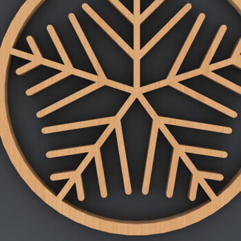 Intra απο ξύλο plywood 3mm-4mm πάχος – Snowflake Coasters Bundle and Box 108 Δίασταση  20x20 cm INTRAFABR-60959408 - Image 5