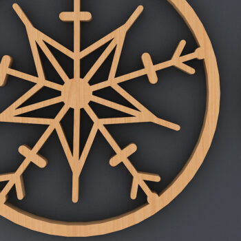 Intra απο ξύλο plywood 3mm-4mm πάχος – Snowflake Coasters Bundle and Box 108 Δίασταση  20x20 cm INTRAFABR-60959408 - Image 6