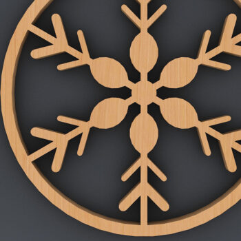 Intra απο ξύλο plywood 3mm-4mm πάχος – Snowflake Coasters Bundle and Box 108 Δίασταση  20x20 cm INTRAFABR-60959408 - Image 7