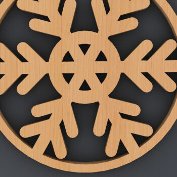 Intra απο ξύλο plywood 3mm-4mm πάχος – Snowflake Coasters Bundle and Box 108 Δίασταση  20x20 cm INTRAFABR-60959408 - Image 8