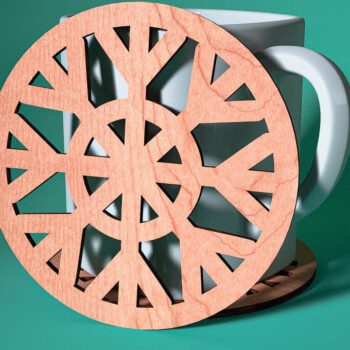 Intra απο ξύλο plywood 3mm-4mm πάχος – Σουβέρ με νιφάδα χιονιού με λέιζερ | Χριστούγεννα Δίασταση 20x20 cm INTRAFABR-75100816 - Image 5