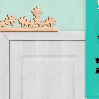 Intra απο ξύλο plywood 3mm-4mm πάχος – Γωνιακή πόρτα με νιφάδα χιονιού Δίασταση  20x20 cm INTRAFABR-109740238 - Image 1