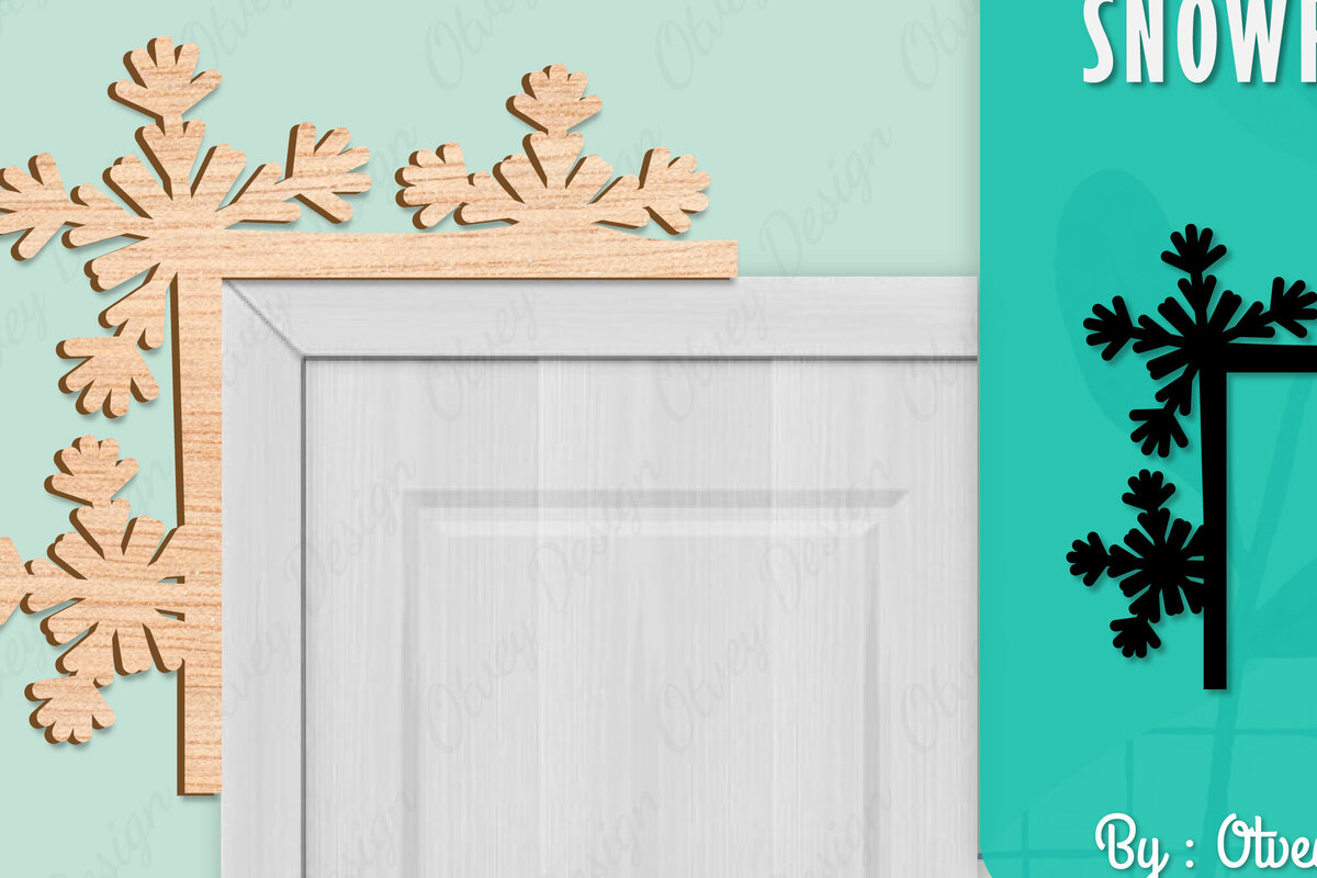 Intra απο ξύλο plywood 3mm-4mm πάχος – Γωνιακή πόρτα με νιφάδα χιονιού Δίασταση  20x20 cm INTRAFABR-109740261