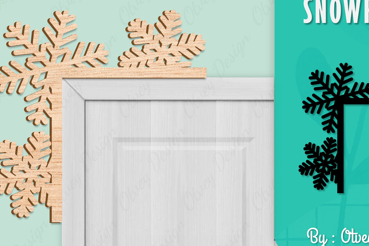 Intra απο ξύλο plywood 3mm-4mm πάχος – Γωνιακή πόρτα με νιφάδα χιονιού Δίασταση  20x20 cm INTRAFABR-109739975