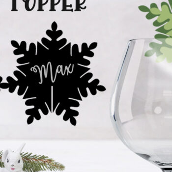 Intra απο ξύλο plywood 3mm-4mm πάχος – Snowflake Drink Topper Δίασταση 20x20 cm INTRAFABR-79530301 - Image 1