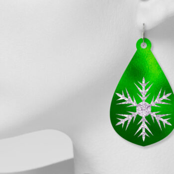 Intra απο ξύλο plywood 3mm-4mm πάχος – Σκουλαρίκι νιφάδα χιονιού, χριστουγεννιάτικο σκουλαρίκι Δίασταση  5x5 cm INTRAFABR-9122710 - Image 5