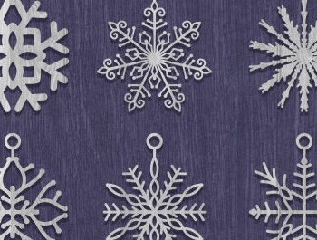 Intra απο ξύλο plywood 3mm-4mm πάχος – Σκουλαρίκι Snowflake Design Δίασταση  5x5 cm INTRAFABR-72981876 - Image 1