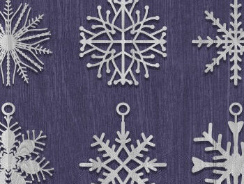 Intra απο ξύλο plywood 3mm-4mm πάχος – Σκουλαρίκι Snowflake Design Δίασταση  5x5 cm INTRAFABR-72981891 - Image 1