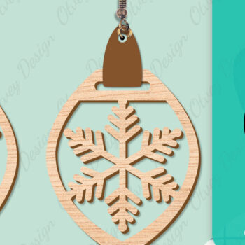 Intra απο ξύλο plywood 3mm-4mm πάχος – Σκουλαρίκια χιονιού Δίασταση 5x5 cm INTRAFABR-109159169 - Image 4