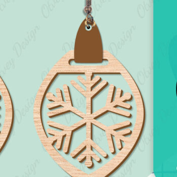 Intra απο ξύλο plywood 3mm-4mm πάχος – Σκουλαρίκια χιονιού Δίασταση 5x5 cm INTRAFABR-109159169 - Image 5