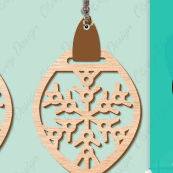 Intra απο ξύλο plywood 3mm-4mm πάχος – Σκουλαρίκια χιονιού Δίασταση 5x5 cm INTRAFABR-109159169 - Image 7