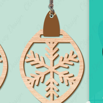 Intra απο ξύλο plywood 3mm-4mm πάχος – Σκουλαρίκια χιονιού Δίασταση 5x5 cm INTRAFABR-109159169 - Image 8