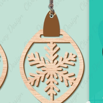 Intra απο ξύλο plywood 3mm-4mm πάχος – Σκουλαρίκια χιονιού Δίασταση 5x5 cm INTRAFABR-109159169 - Image 9