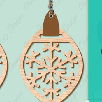 Intra απο ξύλο plywood 3mm-4mm πάχος – Σκουλαρίκια χιονιού Δίασταση 5x5 cm INTRAFABR-109159169 - Image 10