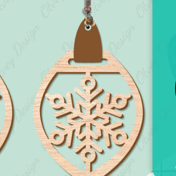 Intra απο ξύλο plywood 3mm-4mm πάχος – Σκουλαρίκια χιονιού Δίασταση 5x5 cm INTRAFABR-109159169 - Image 11