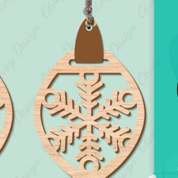 Intra απο ξύλο plywood 3mm-4mm πάχος – Σκουλαρίκια χιονιού Δίασταση 5x5 cm INTRAFABR-109159169 - Image 12