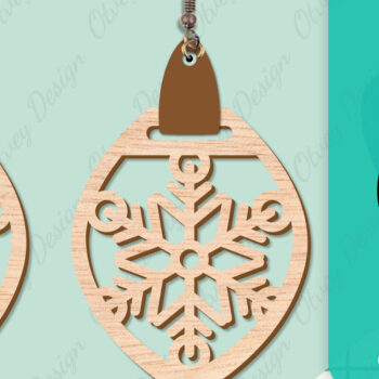 Intra απο ξύλο plywood 3mm-4mm πάχος – Σκουλαρίκια χιονιού Δίασταση 5x5 cm INTRAFABR-109159169 - Image 13