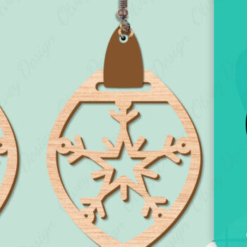 Intra απο ξύλο plywood 3mm-4mm πάχος – Σκουλαρίκια χιονιού Δίασταση 5x5 cm INTRAFABR-109159169 - Image 14