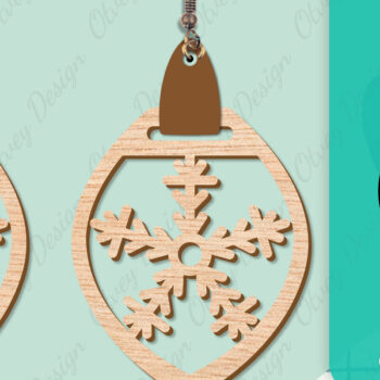 Intra απο ξύλο plywood 3mm-4mm πάχος – Σκουλαρίκια χιονιού Δίασταση 5x5 cm INTRAFABR-109159169 - Image 15