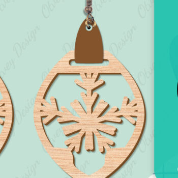 Intra απο ξύλο plywood 3mm-4mm πάχος – Σκουλαρίκια χιονιού Δίασταση 5x5 cm INTRAFABR-109159169 - Image 16