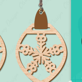 Intra απο ξύλο plywood 3mm-4mm πάχος – Σκουλαρίκια χιονιού Δίασταση 5x5 cm INTRAFABR-109159169 - Image 17