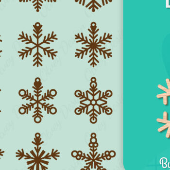 Intra απο ξύλο plywood 3mm-4mm πάχος – Σκουλαρίκια χιονιού Δίασταση  5x5 cm INTRAFABR-109159137 - Image 1