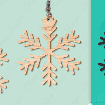 Intra απο ξύλο plywood 3mm-4mm πάχος – Σκουλαρίκια χιονιού Δίασταση  5x5 cm INTRAFABR-109159137 - Image 8