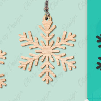 Intra απο ξύλο plywood 3mm-4mm πάχος – Σκουλαρίκια χιονιού Δίασταση  5x5 cm INTRAFABR-109159137 - Image 9