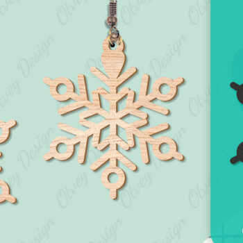 Intra απο ξύλο plywood 3mm-4mm πάχος – Σκουλαρίκια χιονιού Δίασταση  5x5 cm INTRAFABR-109159137 - Image 11