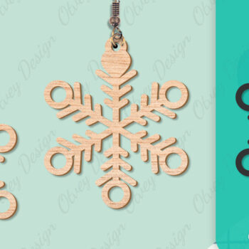 Intra απο ξύλο plywood 3mm-4mm πάχος – Σκουλαρίκια χιονιού Δίασταση  5x5 cm INTRAFABR-109159137 - Image 12