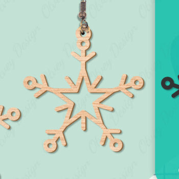 Intra απο ξύλο plywood 3mm-4mm πάχος – Σκουλαρίκια χιονιού Δίασταση  5x5 cm INTRAFABR-109159137 - Image 14