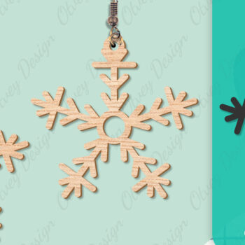 Intra απο ξύλο plywood 3mm-4mm πάχος – Σκουλαρίκια χιονιού Δίασταση  5x5 cm INTRAFABR-109159137 - Image 15