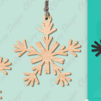 Intra απο ξύλο plywood 3mm-4mm πάχος – Σκουλαρίκια χιονιού Δίασταση  5x5 cm INTRAFABR-109159137 - Image 16