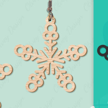 Intra απο ξύλο plywood 3mm-4mm πάχος – Σκουλαρίκια χιονιού Δίασταση  5x5 cm INTRAFABR-109159137 - Image 17