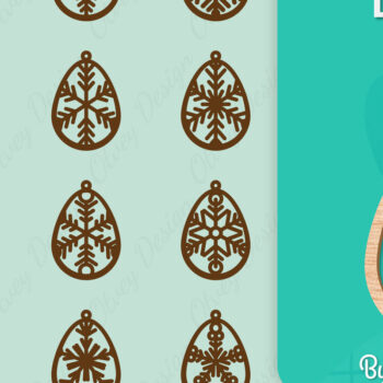 Intra απο ξύλο plywood 3mm-4mm πάχος – Σκουλαρίκια χιονιού Δίασταση  5x5 cm INTRAFABR-109159141 - Image 1