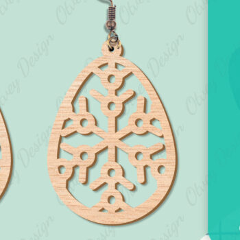 Intra απο ξύλο plywood 3mm-4mm πάχος – Σκουλαρίκια χιονιού Δίασταση  5x5 cm INTRAFABR-109159141 - Image 7