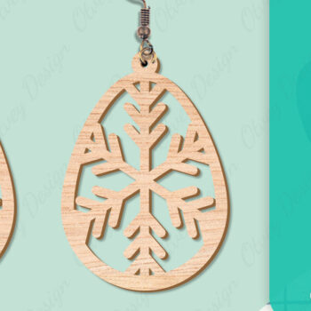 Intra απο ξύλο plywood 3mm-4mm πάχος – Σκουλαρίκια χιονιού Δίασταση  5x5 cm INTRAFABR-109159141 - Image 8