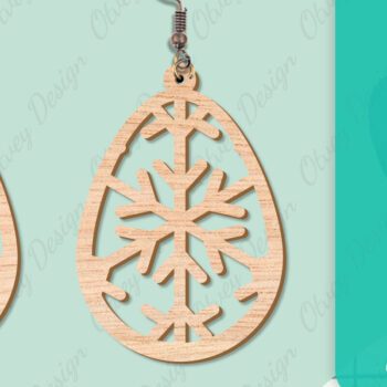 Intra απο ξύλο plywood 3mm-4mm πάχος – Σκουλαρίκια χιονιού Δίασταση  5x5 cm INTRAFABR-109159141 - Image 10