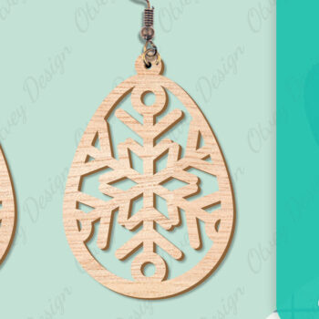 Intra απο ξύλο plywood 3mm-4mm πάχος – Σκουλαρίκια χιονιού Δίασταση  5x5 cm INTRAFABR-109159141 - Image 11