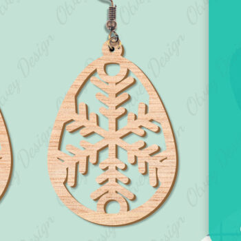 Intra απο ξύλο plywood 3mm-4mm πάχος – Σκουλαρίκια χιονιού Δίασταση  5x5 cm INTRAFABR-109159141 - Image 12