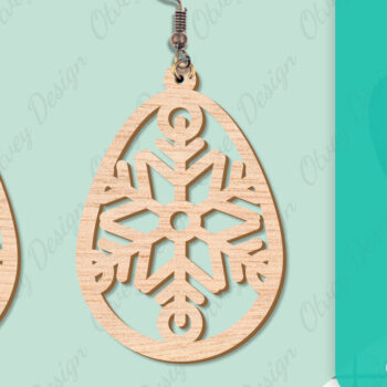 Intra απο ξύλο plywood 3mm-4mm πάχος – Σκουλαρίκια χιονιού Δίασταση  5x5 cm INTRAFABR-109159141 - Image 13