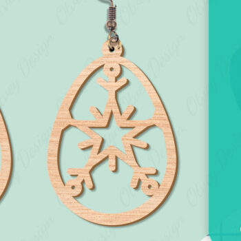 Intra απο ξύλο plywood 3mm-4mm πάχος – Σκουλαρίκια χιονιού Δίασταση  5x5 cm INTRAFABR-109159141 - Image 14