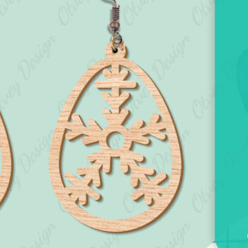 Intra απο ξύλο plywood 3mm-4mm πάχος – Σκουλαρίκια χιονιού Δίασταση  5x5 cm INTRAFABR-109159141 - Image 15