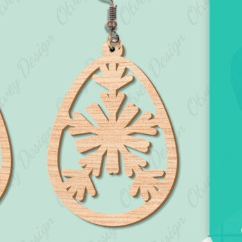 Intra απο ξύλο plywood 3mm-4mm πάχος – Σκουλαρίκια χιονιού Δίασταση  5x5 cm INTRAFABR-109159141 - Image 16